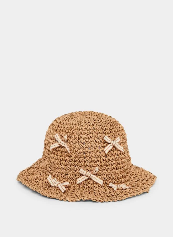 Styli  Bow Trim Sun Hat for Women | Best Price UAE